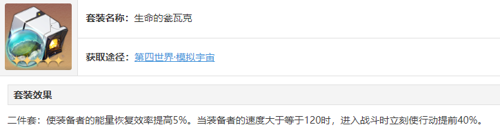 崩坏星穹铁道生命的翁瓦克适合哪些角色-辅助两件套遗器选择分析
