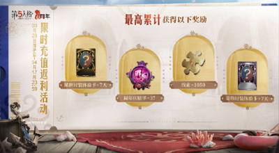 第五人格六周年充值奖励有哪些 第五人格六周年充值奖励内容